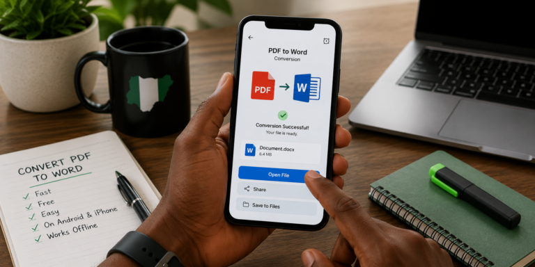 How to Convert PDF to Word on Phone for Free in Nigeria (Android & iPhone Guide)