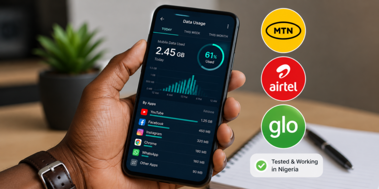 Apps That Show Real Mobile Data Usage in Nigeria (MTN, Airtel, Glo Tested Apps)