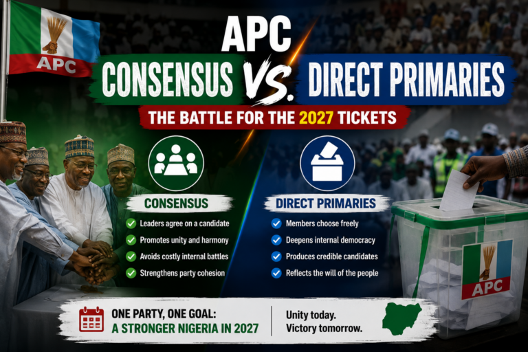 APC Consensus vs. Direct Primaries 2026: The Battle for the 2027 Tickets